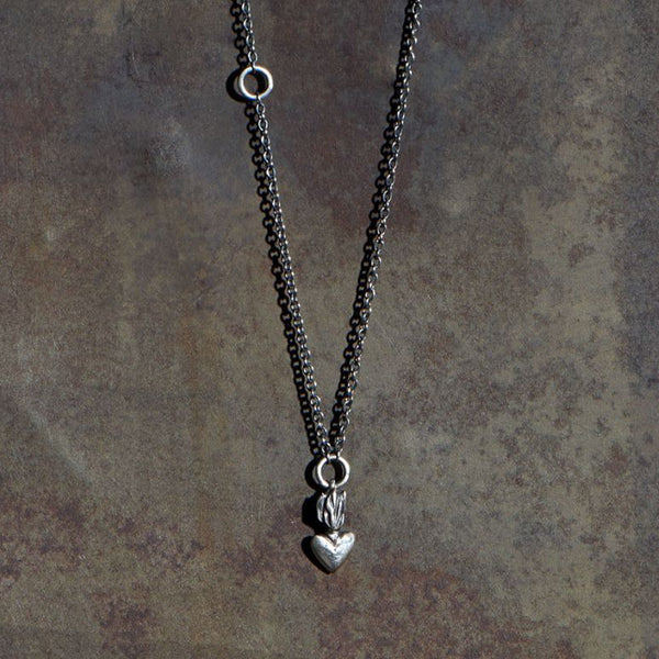 WERKSTATT MUNCHEN Micro Heart Necklace M7110 PWM9